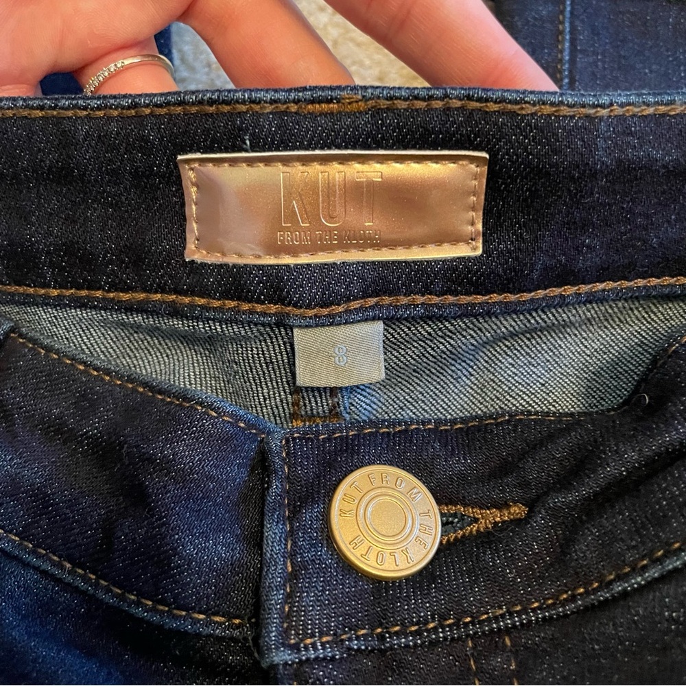 Kut from the Kloth Dark Blue Cropped Jeans - Picture 4 of 5